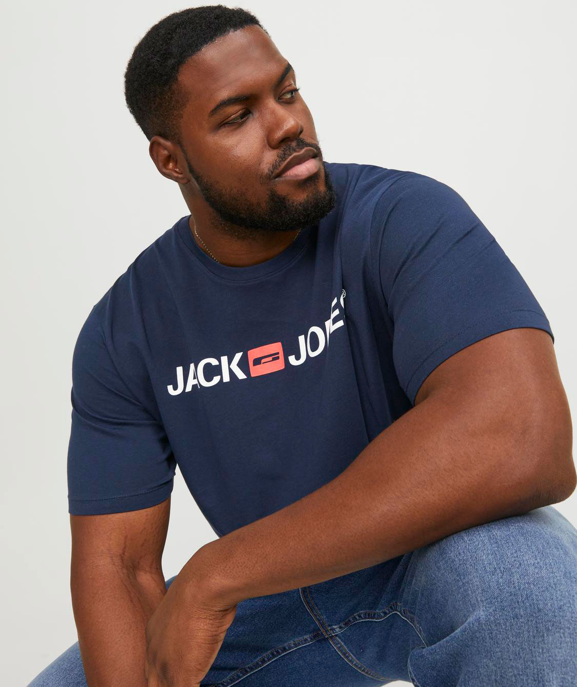 Jack & Jones Plus JJECORP LOGO T-skjorte, Navy Blazer, Navy Blazer, large image number 3