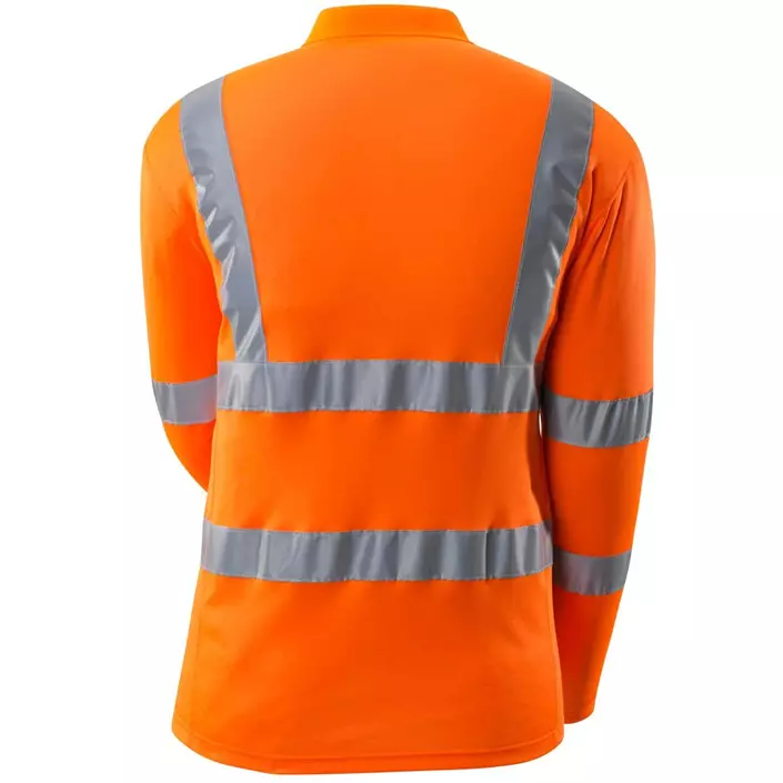 Mascot Safe Classic long-sleeved polo shirt, Hi-vis Orange, large image number 1