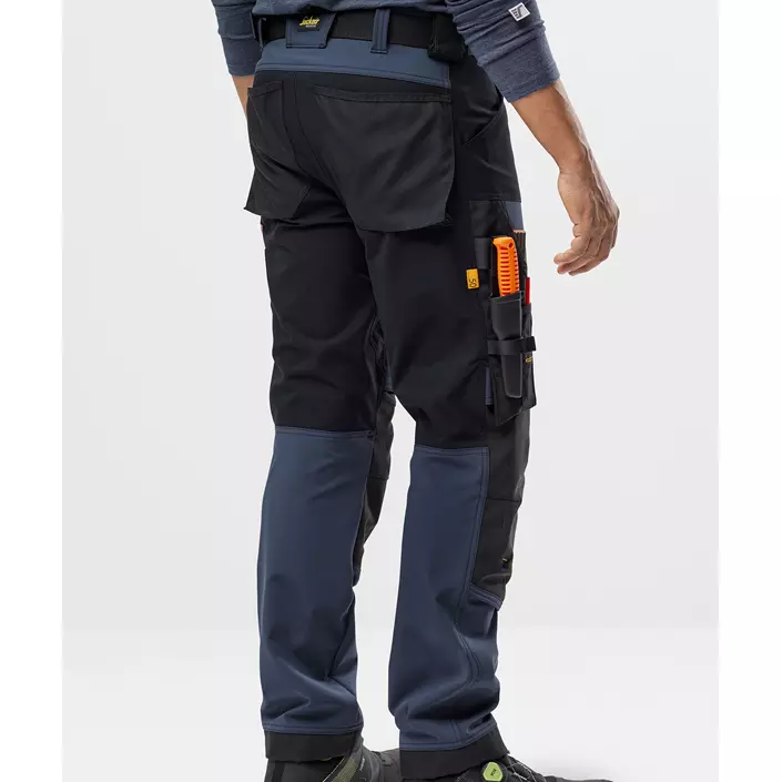 Snickers AllroundWork arbetsbyxa 6375 full stretch, Navy/black, large image number 4