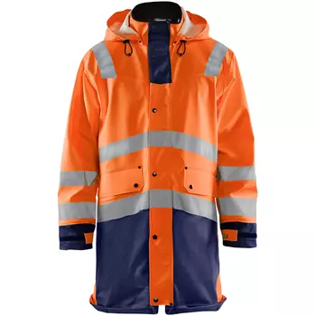 Blåkläder long raincoat, Orange/Marine