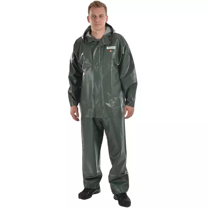 Ocean Offshore rain jacket, Olive Green, large image number 0