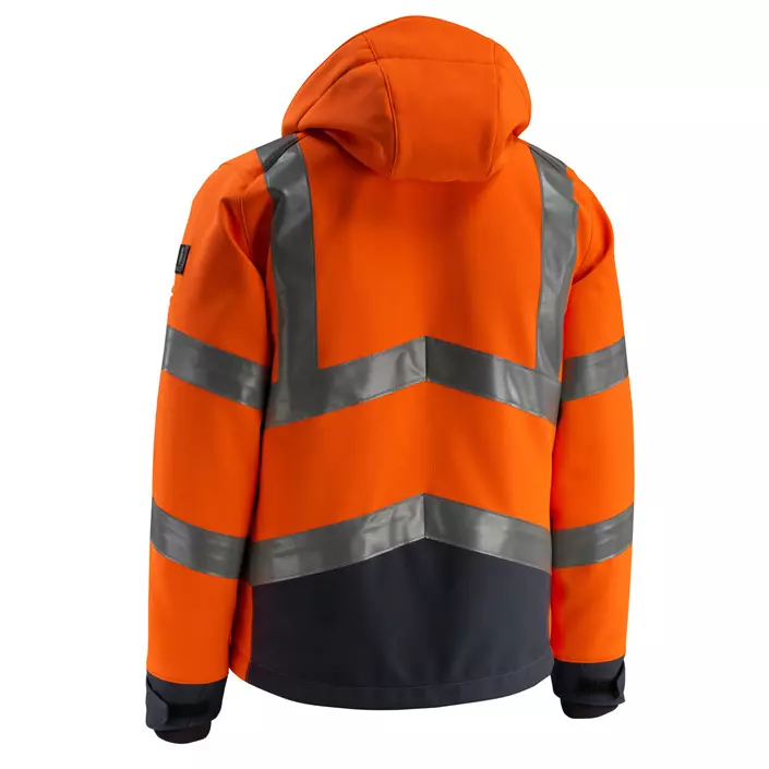 Mascot Safe Supreme Blackpool softshelljakke, Hi-Vis Orange/Mørk Marine, large image number 2