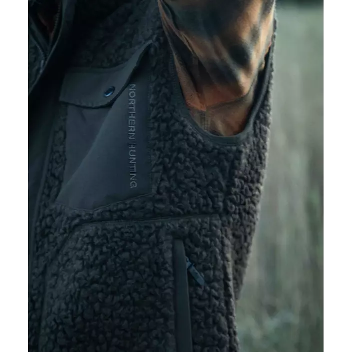 Northern Hunting Hjalmar fibre pile vest, Dark Green, large image number 6
