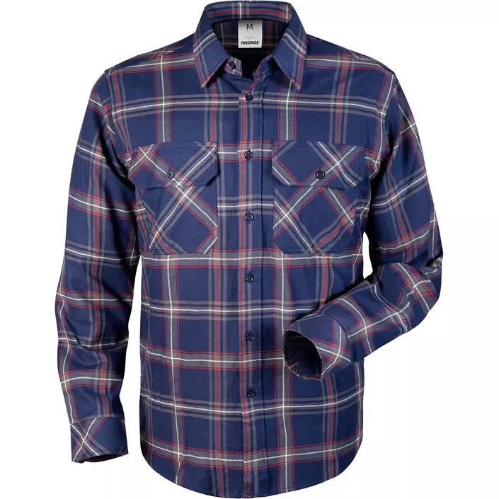 Fristads flannel skjorte / skovmandsskjorte 7421, Marine, large image number 0