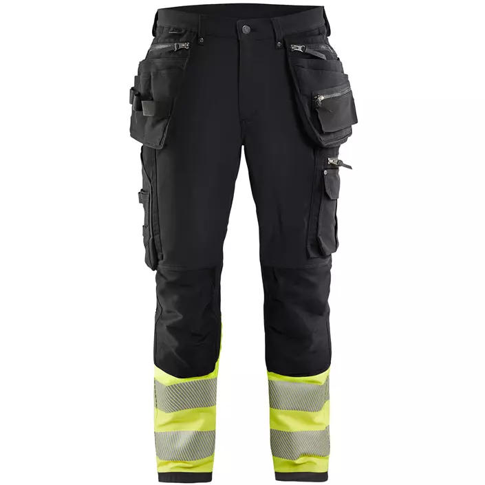 Blåkläder håndværkerbukser full stretch, Sort/Hi-Vis Gul, large image number 0