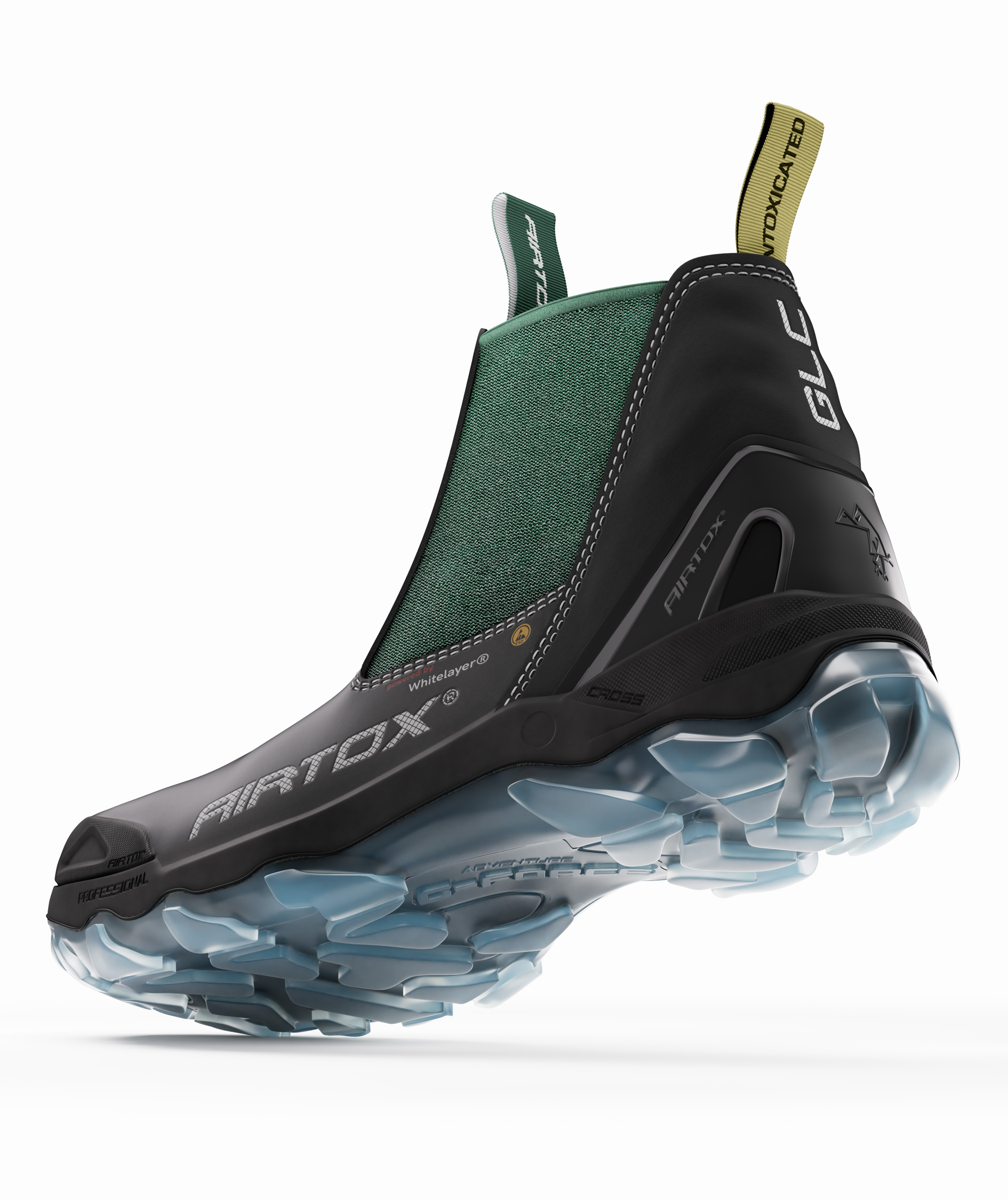 Airtox GLC safety boots S3, Black/Green, large image number 2