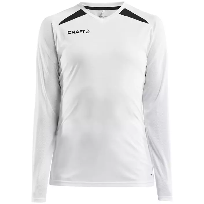 Craft Pro Control Impact langermet dame T-skjorte, Hvit/Svart, large image number 0
