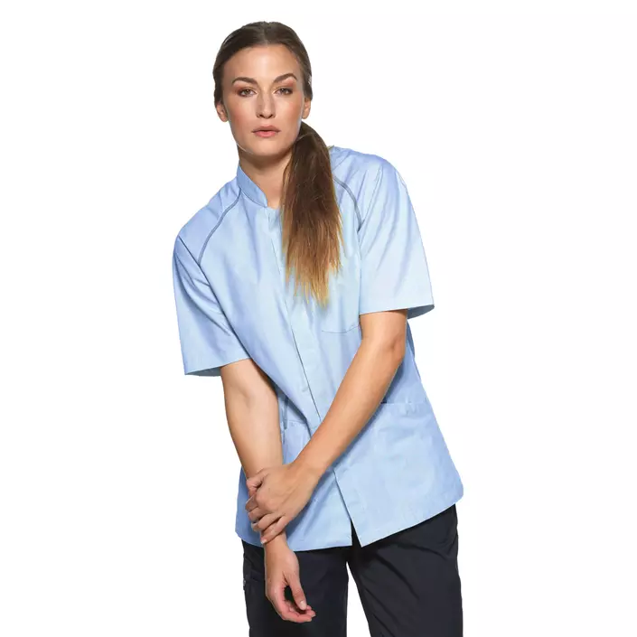Kentaur kortermet funksjonsskjorte, Blå/Hvit Stripete, large image number 1