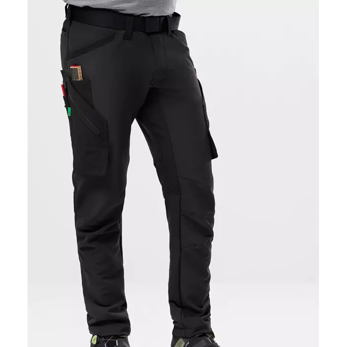 Snickers FlexiWork service trousers 6873 full stretch, Black/Black, large image number 2