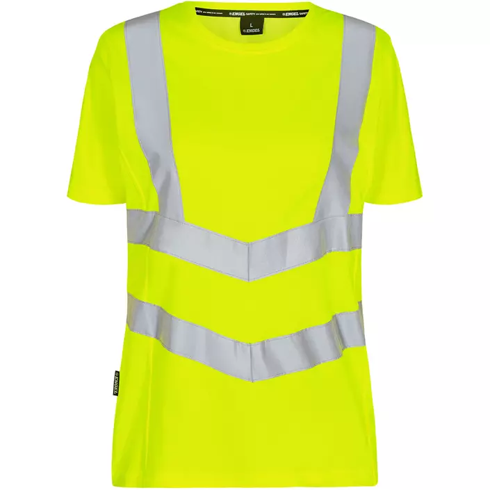 Engel Safety dame T-shirt, Hi-Vis Gul, large image number 0
