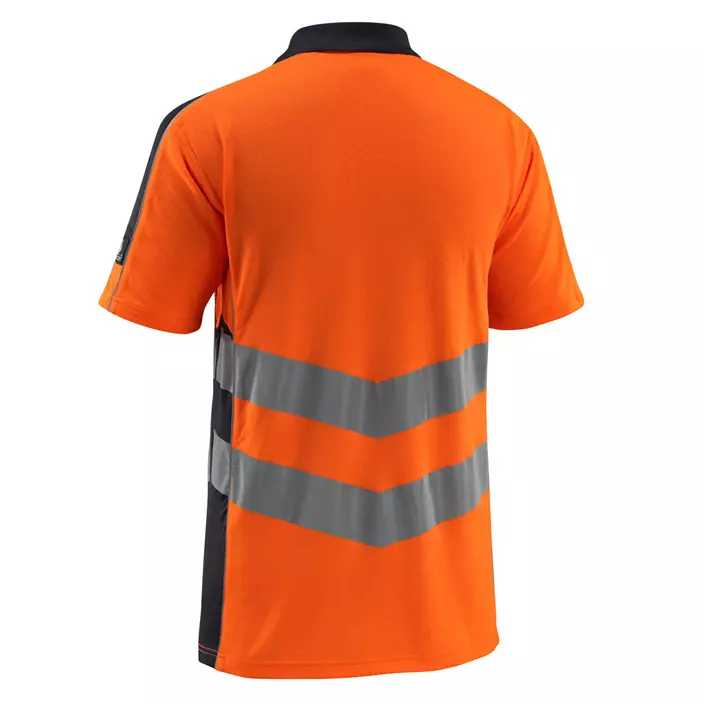 Mascot Safe Supreme Murton polo T-skjorte, Hi-vis Orange/Mørk Marine, large image number 2