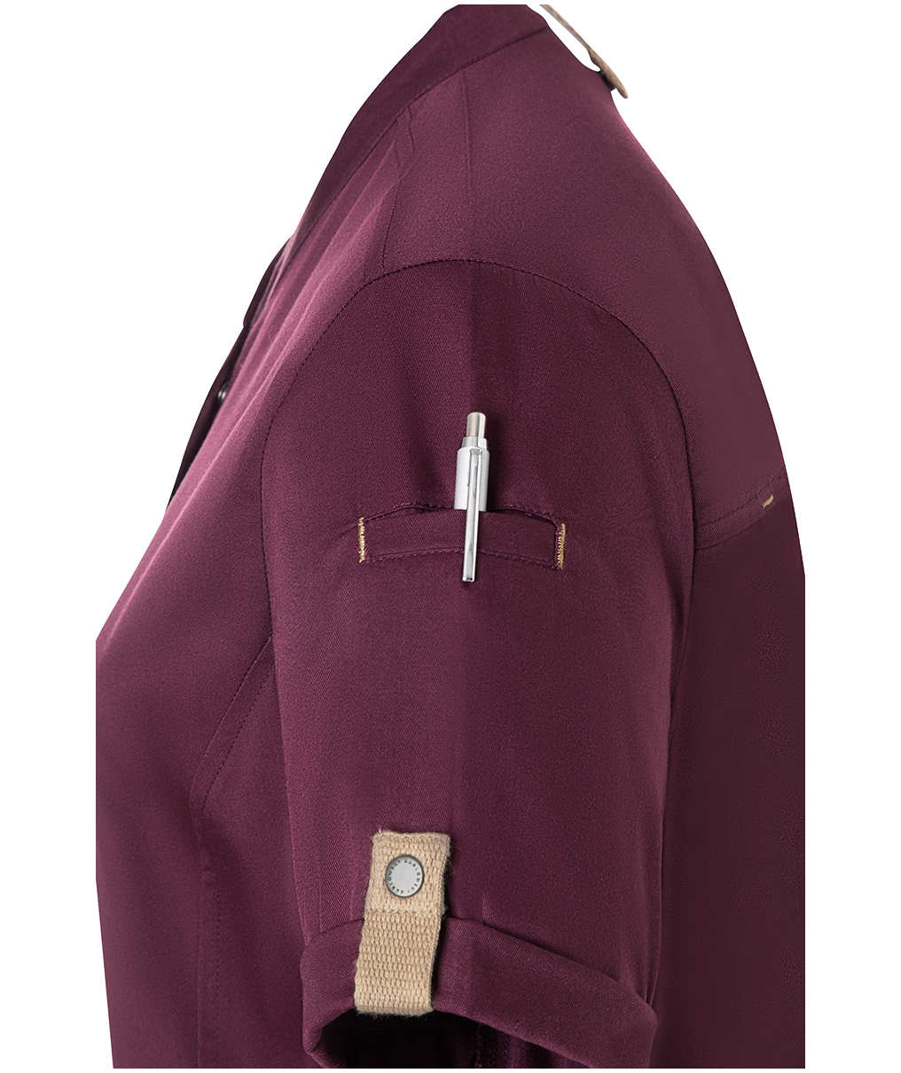 Karlowsky Green-Generation kort&auml;rmad kockjacka dam, Aubergine, large image number 6