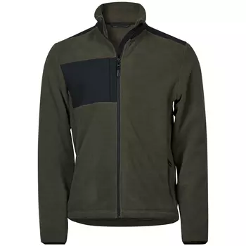 Tee Jays Mountain fleece jacket, Deep Green/Black