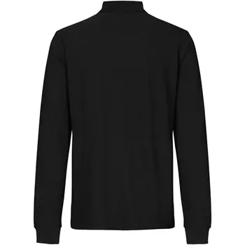 ID long-sleeved polo shirt with stretch, Black