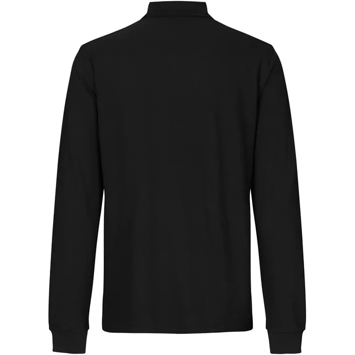 ID long-sleeved polo shirt with stretch, Black, large image number 1