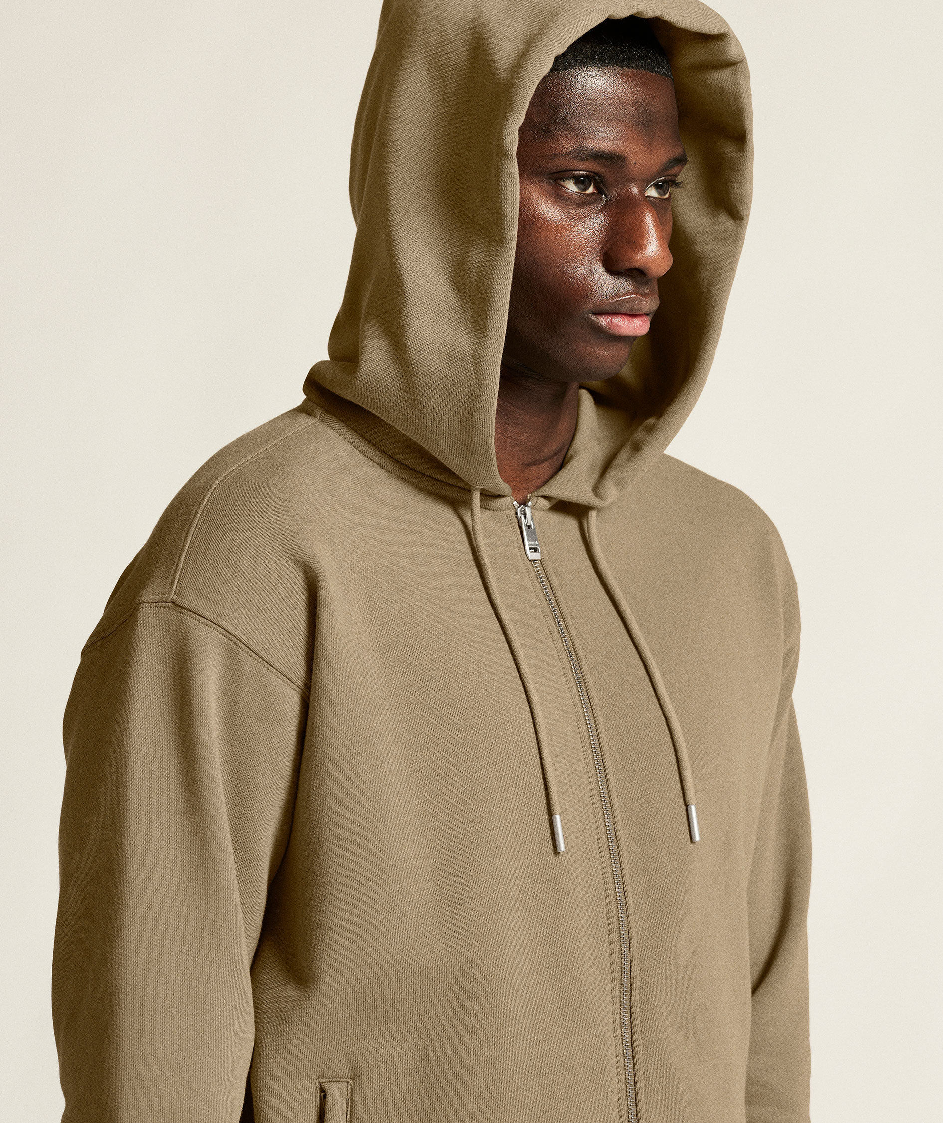 Craft Frequent h&aelig;ttetr&oslash;je med lynl&aring;s, Taupe, large image number 6