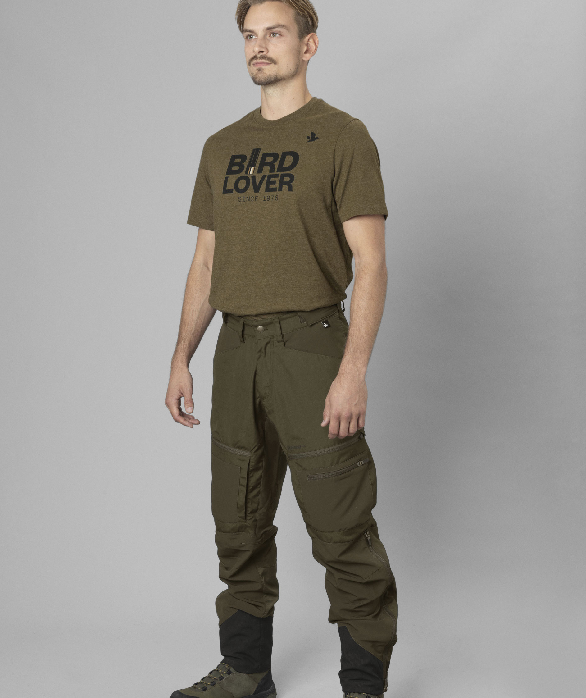 Seeland Bird Lover T-shirt, Dark olive melange, large image number 4