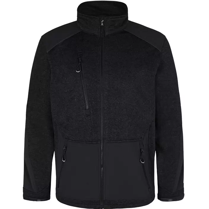 Engel X-treme knitted softshell jacket, Black/Anthracite, large image number 0
