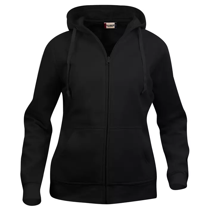 Clique Basic Hoody Zip dame hættetrøje, Sort, large image number 0