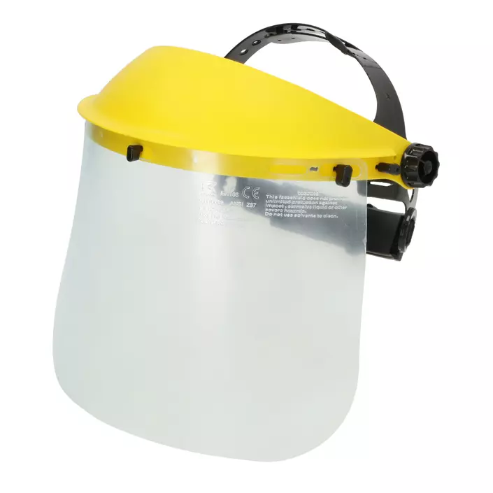 Kramp face shield with polycarbonate visor, Yellow, Yellow, large image number 0