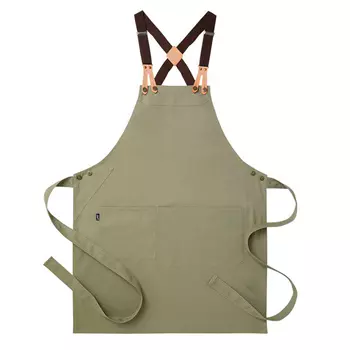 Segers bib apron with pocket, Khaki