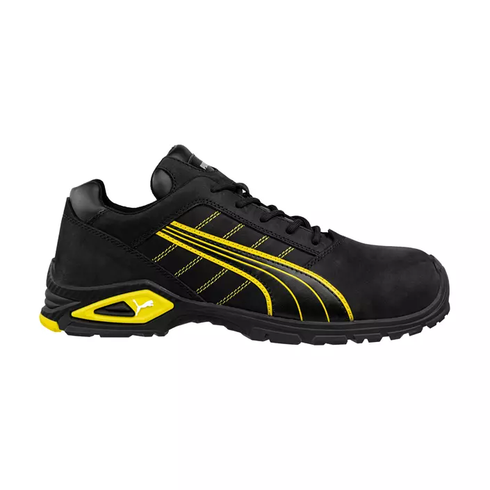 Puma Amsterdam Low skyddsskor S3L, Svart/Gul, large image number 0