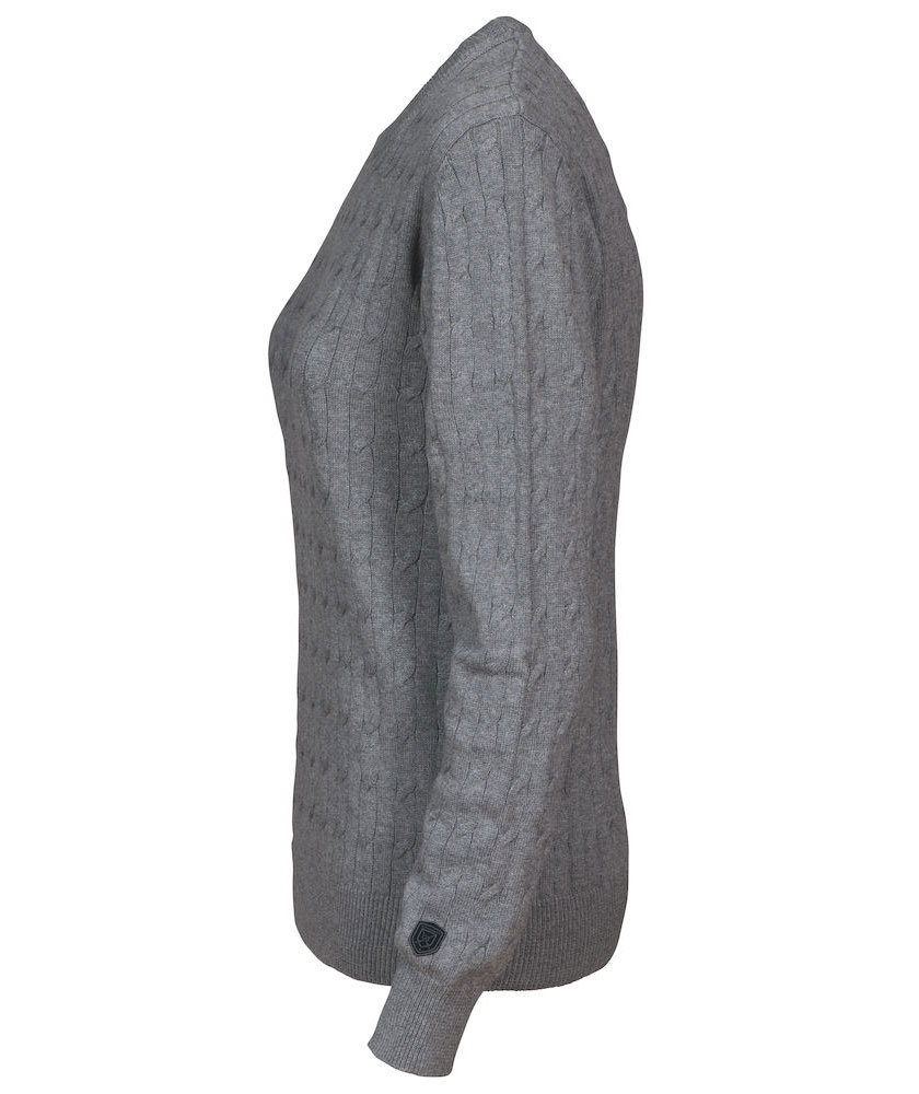 Cutter & Buck dame strikk pullover, Gr&aring;&nbsp;Melange, large image number 2