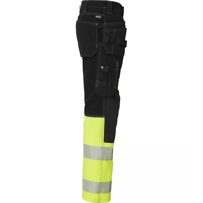 Top Swede craftsman trousers 312 full stretch, Black/Hi-Vis Yellow, large image number 2