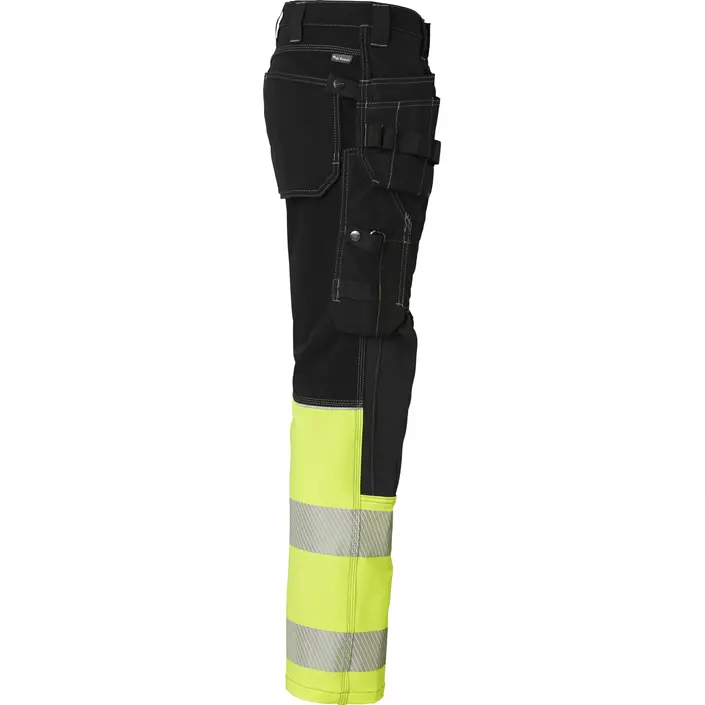 Top Swede craftsman trousers 312 full stretch, Black/Hi-Vis Yellow, large image number 2