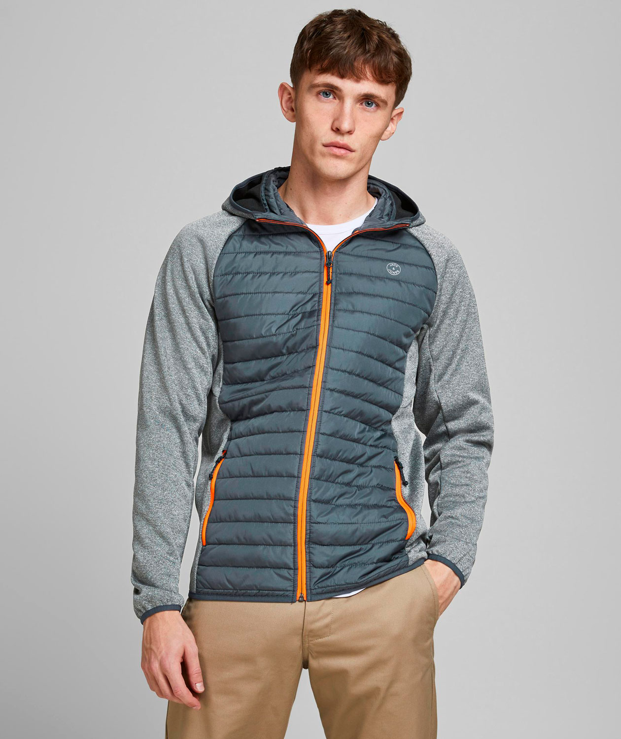 Jack & Jones JJEMULTI Quiltet jakke, Grey melange 