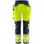 Fristads Green women's craftsman trousers 2664 GSTP full stretch, Hi-Vis yellow/marine