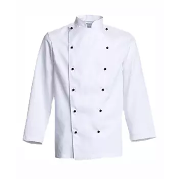 Nybo Workwear Gourmet Kochjacke ohne Knöpfe, Weiß