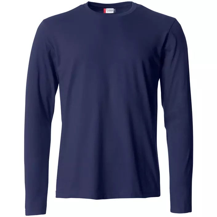 Clique Basic-T langermet T-skjorte, Dark navy, large image number 0