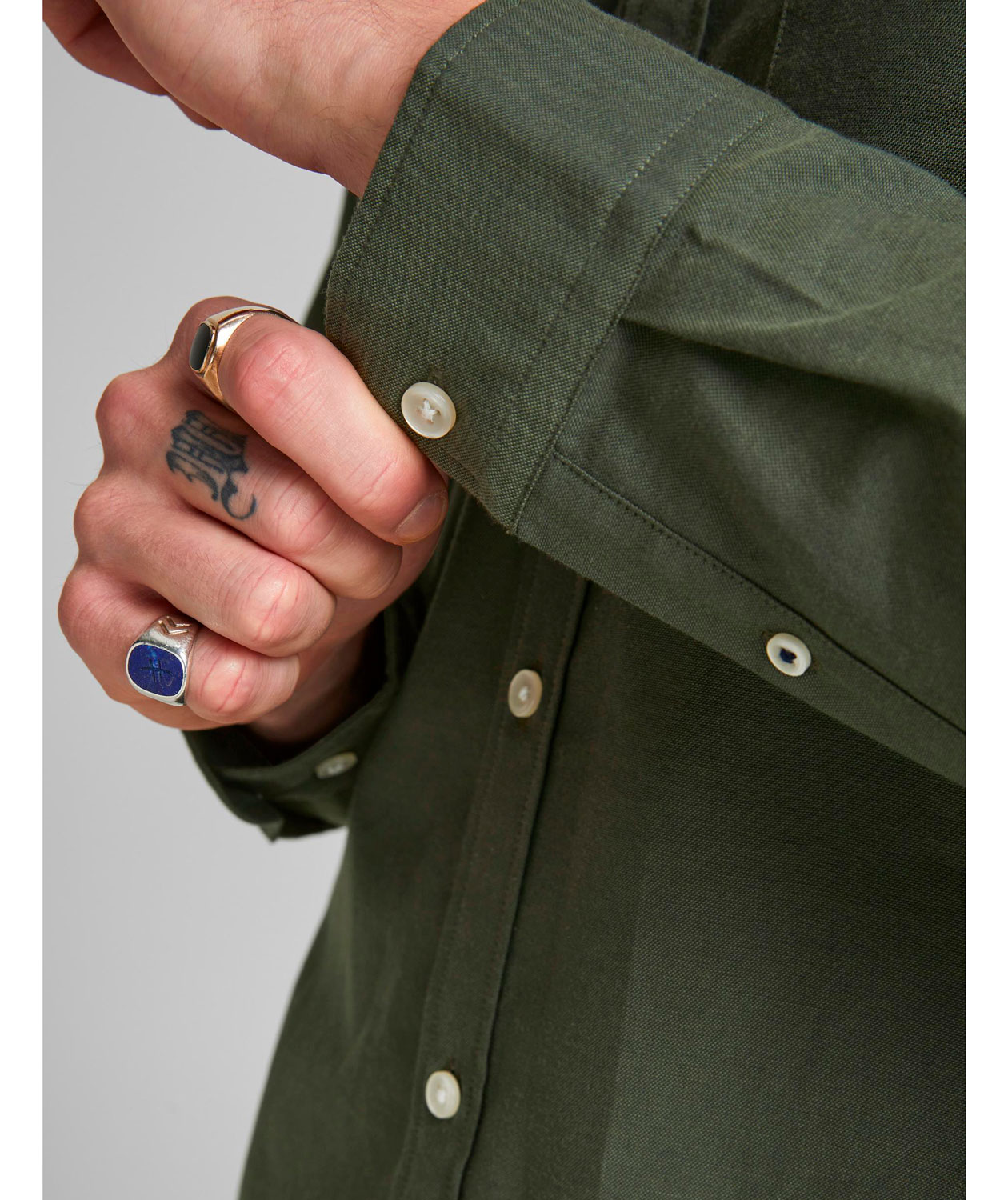 Jack & Jones JJEOXFORD Slim fit Skjorte, Forest Night, large image number 3