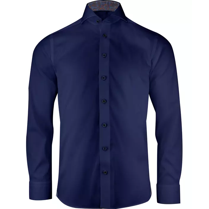 J. Harvest & Frost Twill Purple Bow 146 regular fit skjorte, Navy, large image number 0