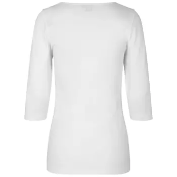 ID 3/4 sleeved women's stretch T-shirt, White