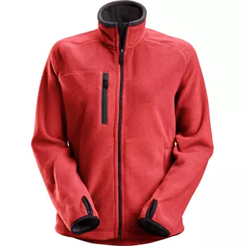 Snickers AllroundWork women's fleece jacket 8027, Chili red/black