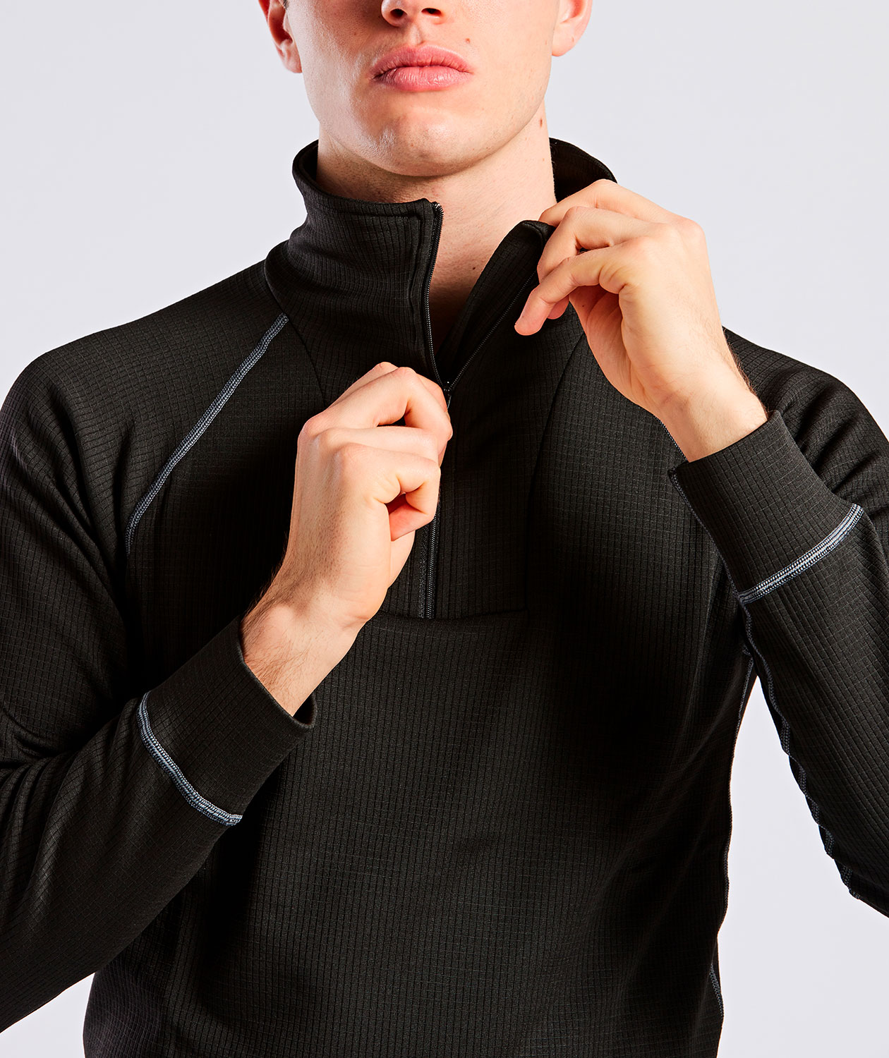 Worik Moncayo thermal crewneck, Black, large image number 2