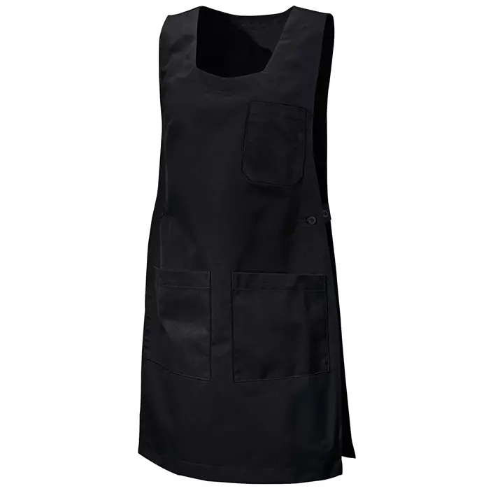 Hejco Donna women's sandwich apron with pockets, Black, large image number 0
