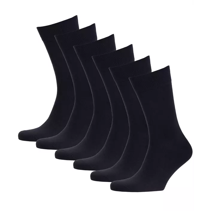 Sponsera 6-pack bamboo socks, Black, Black, large image number 0