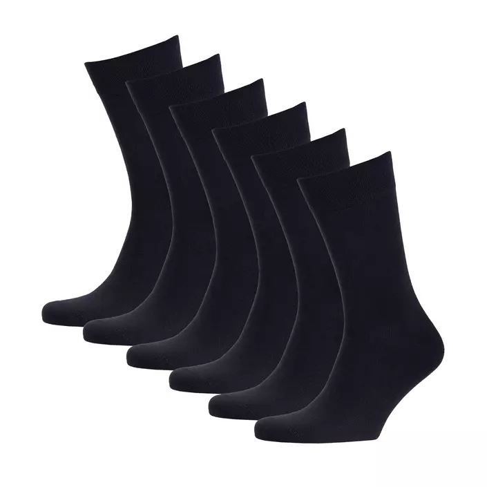 Sponsera 6-pack bamboo socks, Black, Black, large image number 0