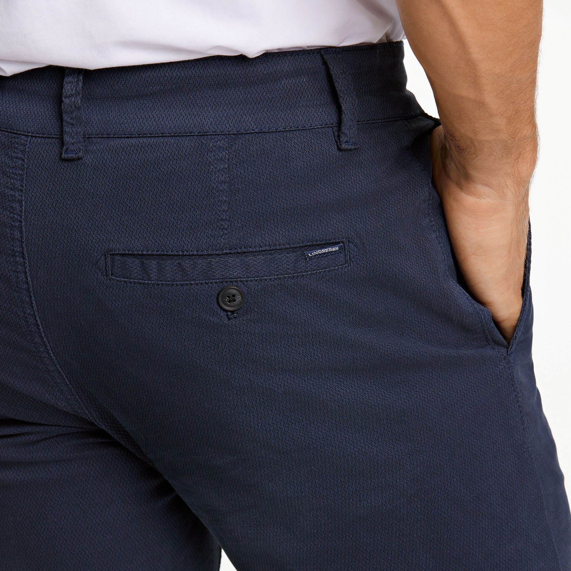 Lindbergh Superflex Structure chinos, Navy, large image number 4