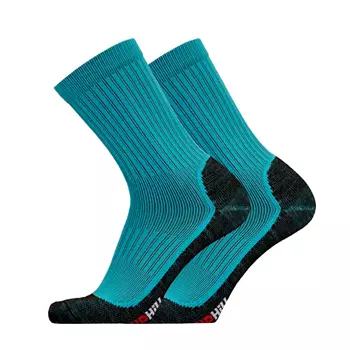 UphillSport Winter XC running socks with merino wool, Turquoise