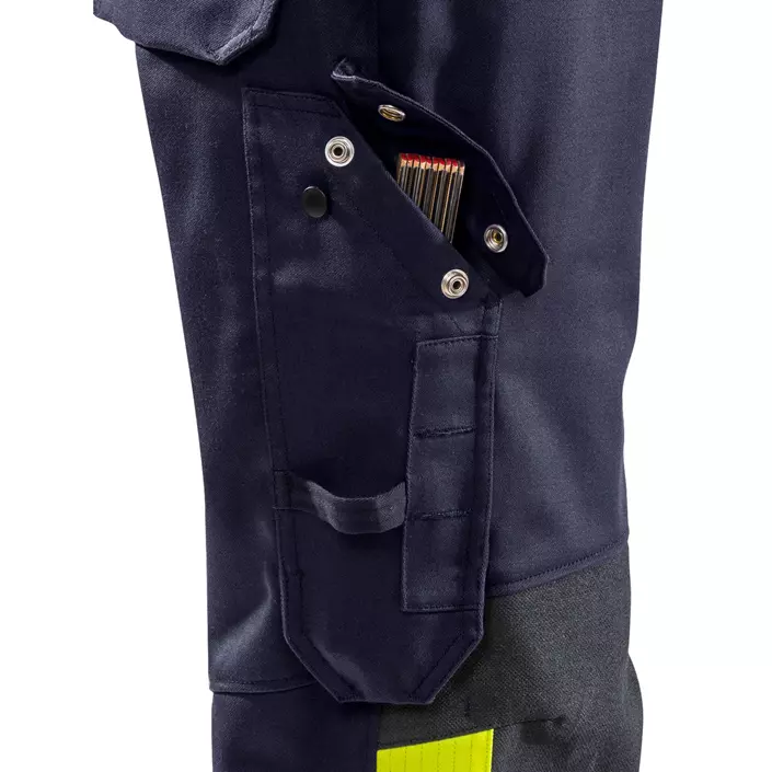 Fristads Flame svejsebukser 2656 WEL, Marine/Hi-Vis gul, large image number 3