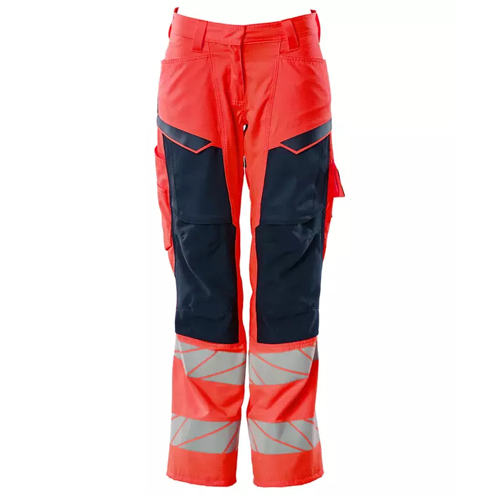 Mascot Accelerate Safe women's work trousers, Hi-Vis Red/Dark Marine, large image number 0
