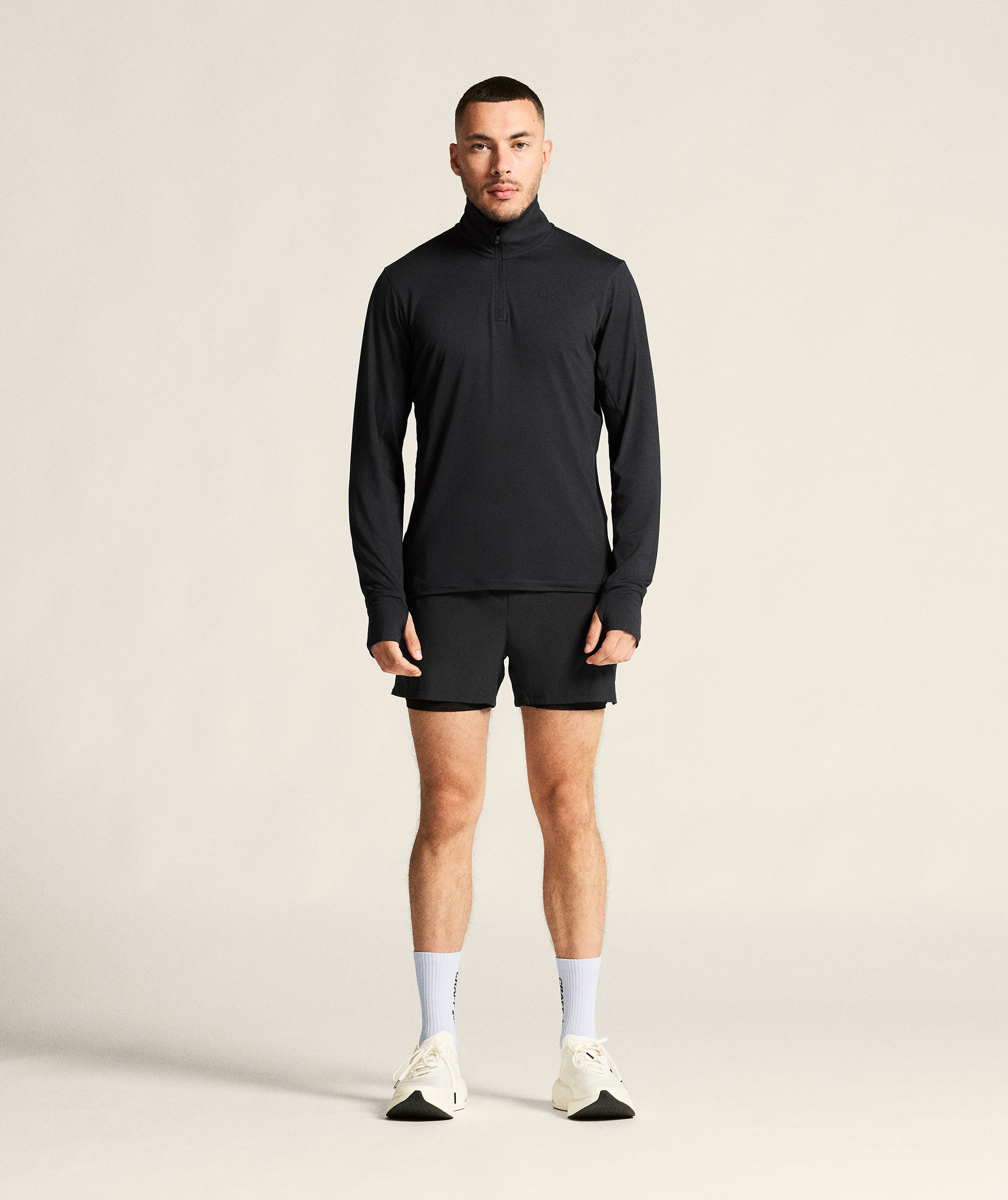 Craft Flow half zip baselayer sweater, Black/Melange, large image number 6