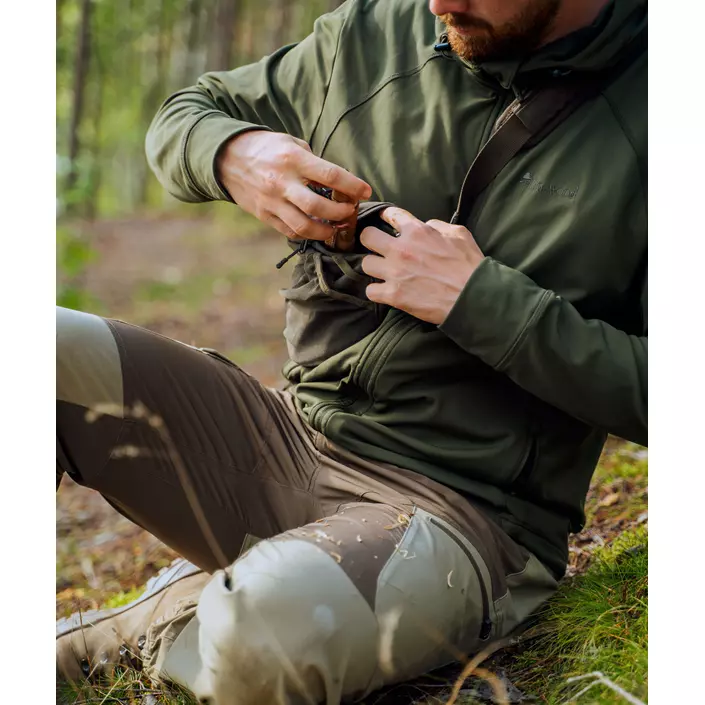 Pinewood Finnveden Trail Hybrid bukser, Earth Brown/Light Khaki, large image number 4