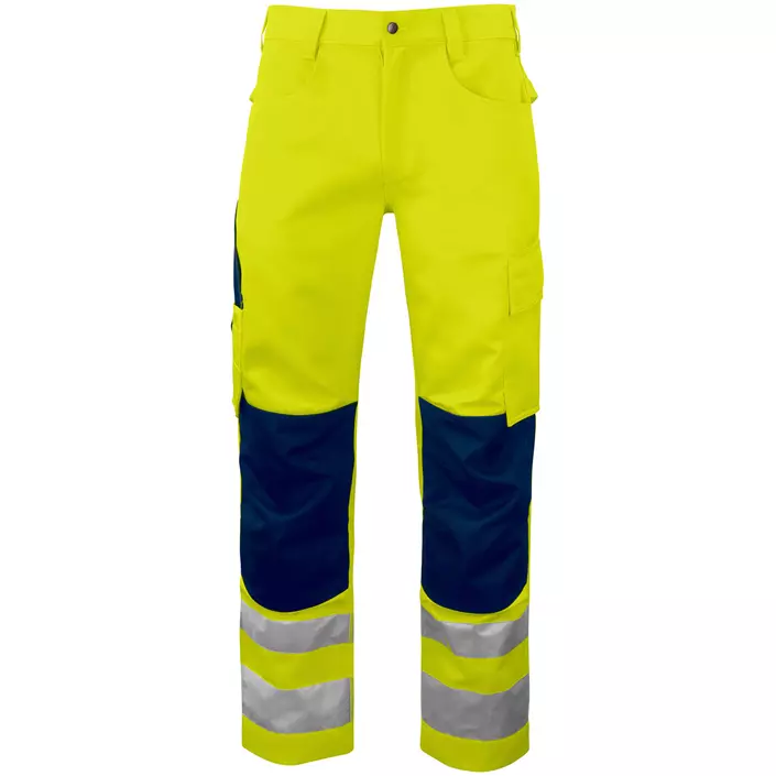 ProJob work trousers 6532, Hi-Vis Yellow/Navy, large image number 0