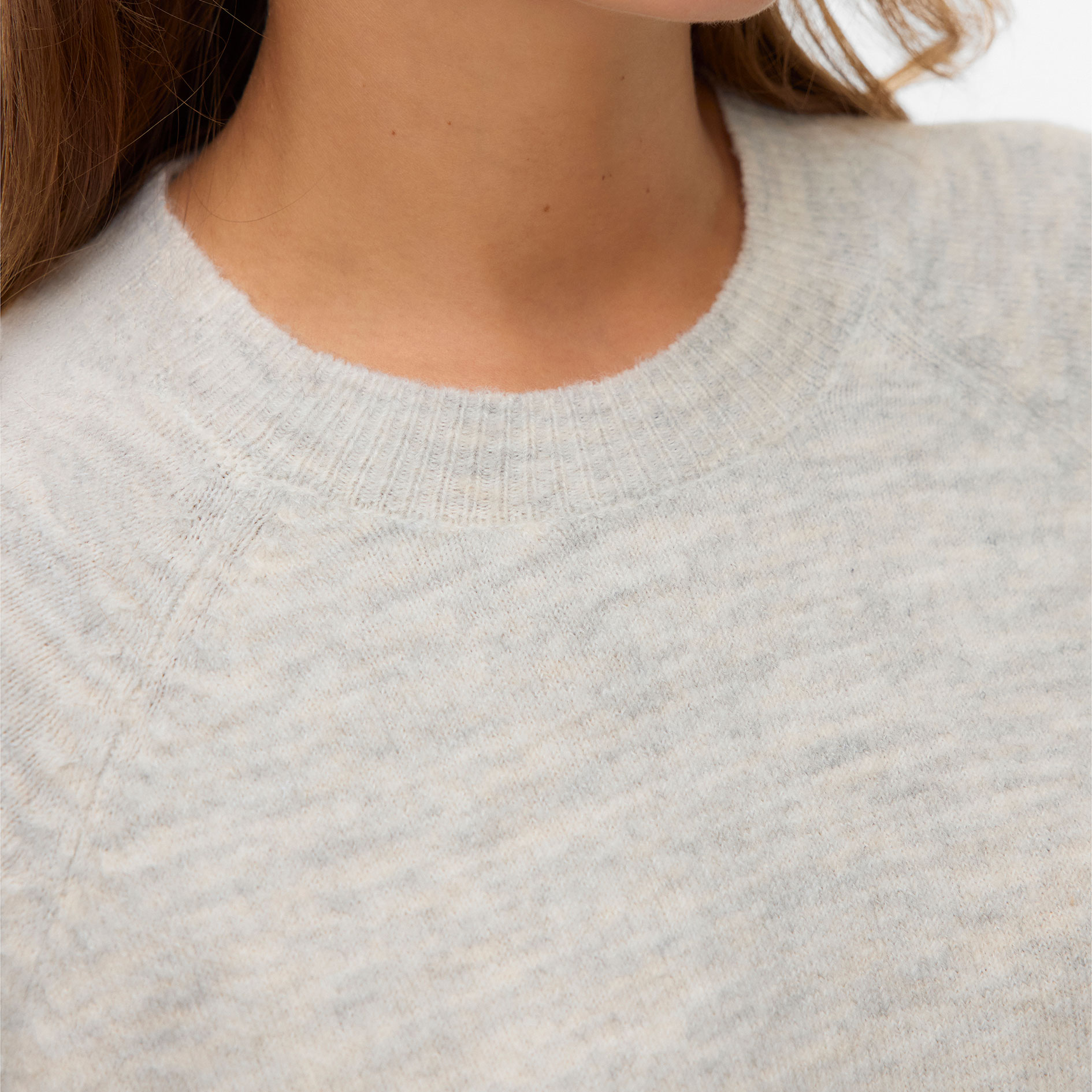 Vero Moda VMLEFILE 3/4 women's knitted pullover, Light Grey Melange, large image number 3