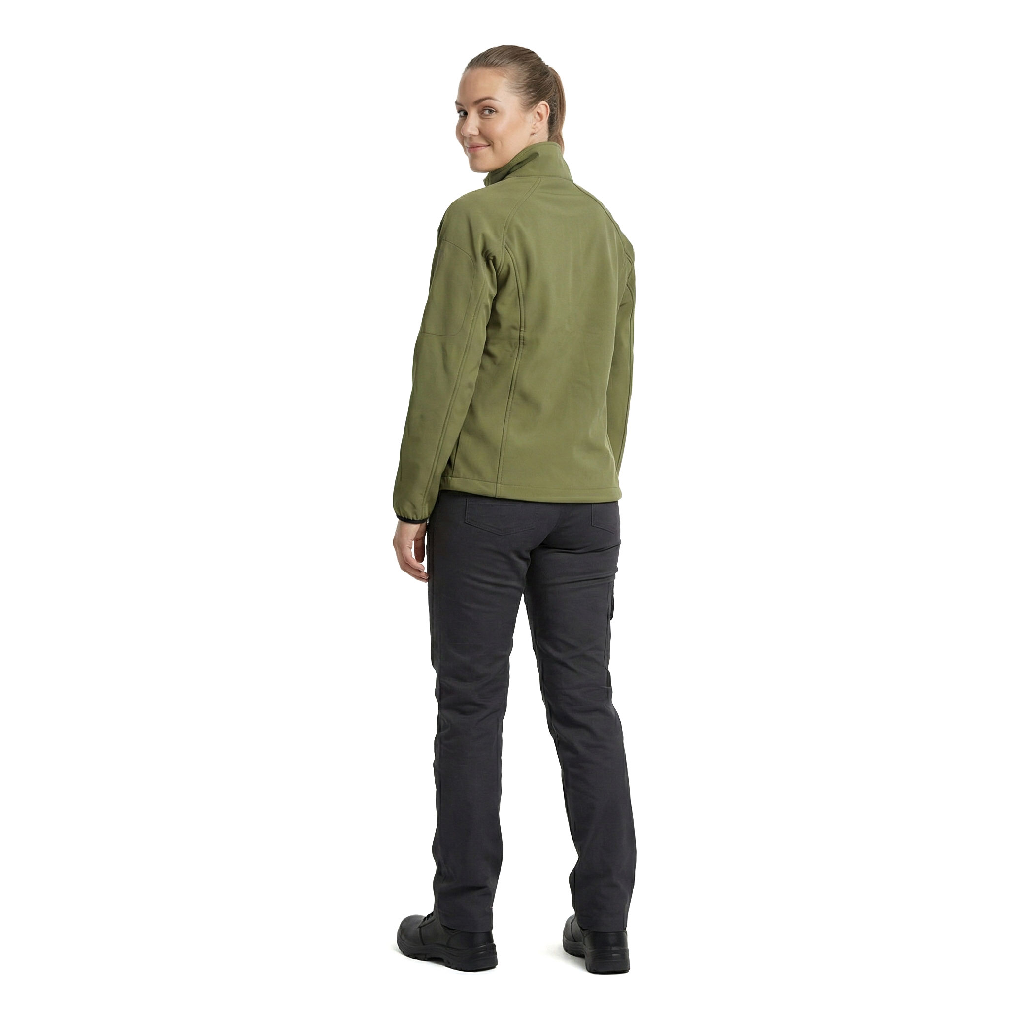 Stadsing dame softshelljakke, Olive green, large image number 3
